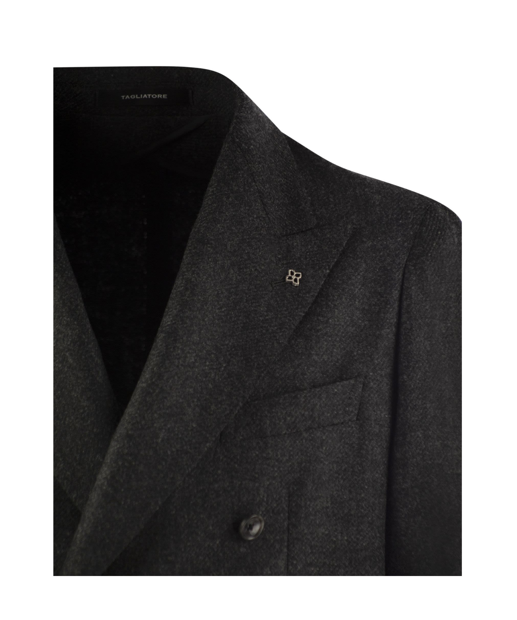 Shop Tagliatore Double-breasted Tailored Jacket In Black