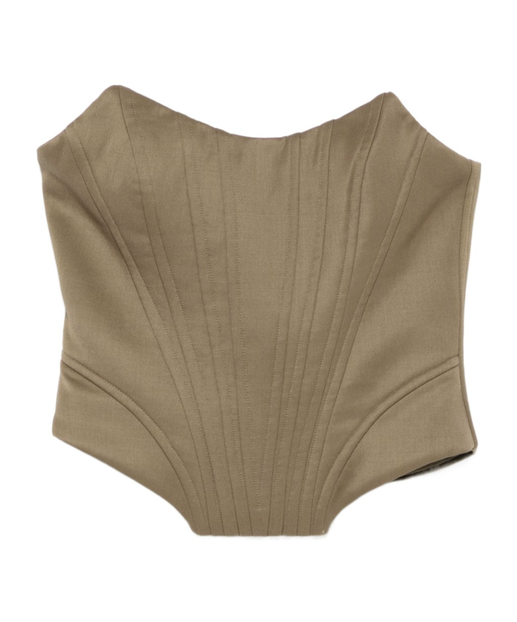 Giuseppe Di Morabito Wool Bustier In Green
