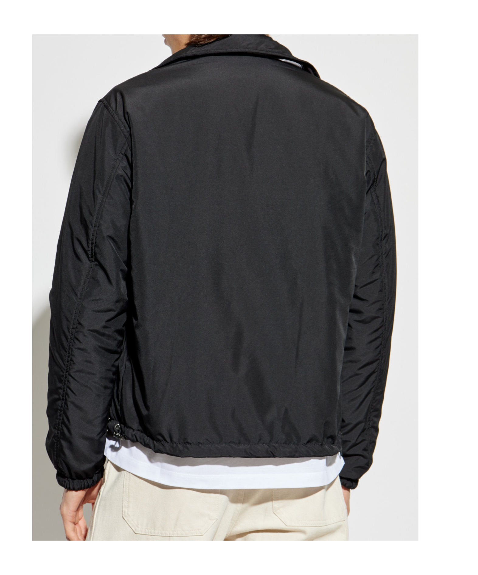 Versace Reversible Black Jacket With Baroque Print
