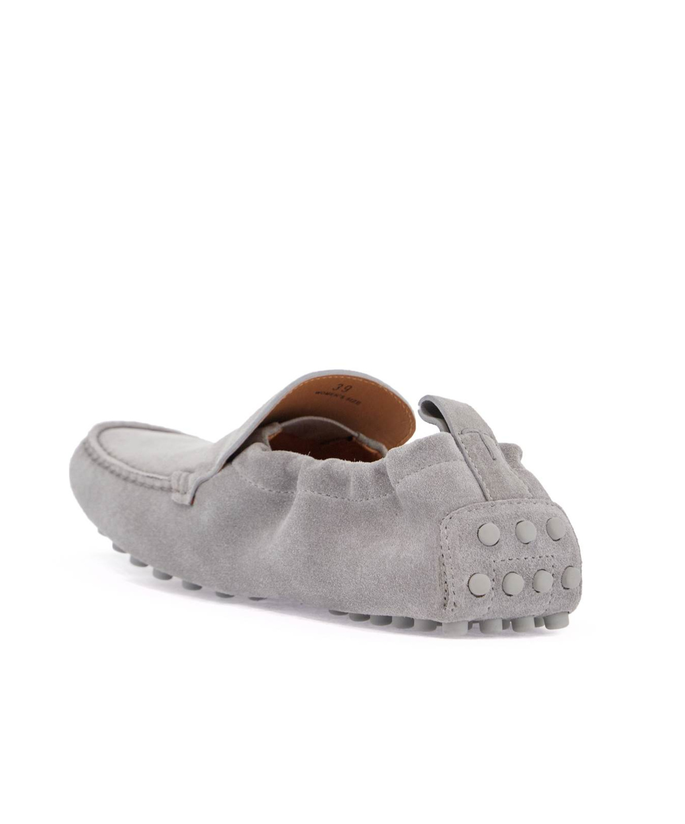 Tod's Light Gray Calfskin Women's Loafers In Gray