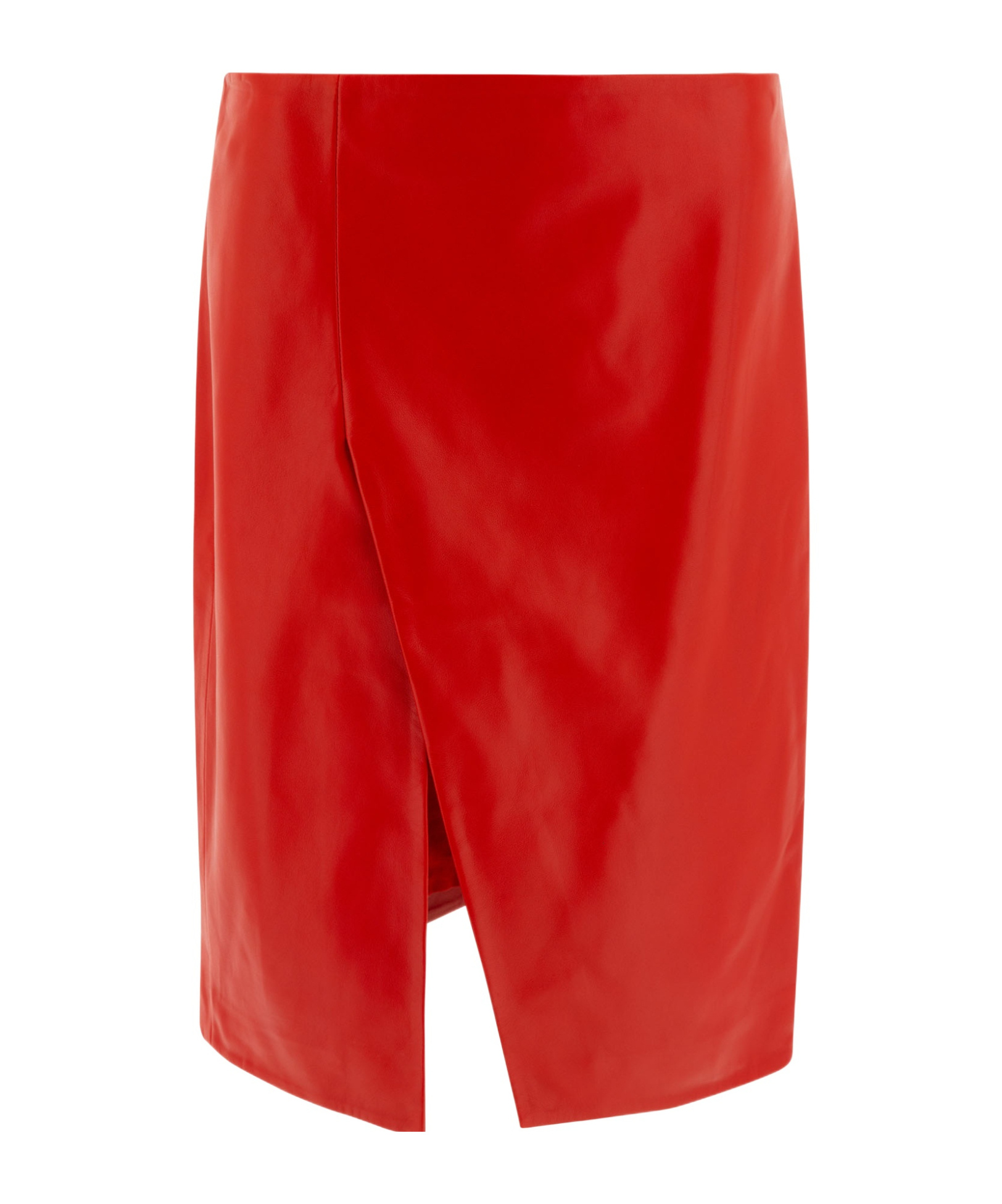 Loulou Studio Asymmetrical Red Lambskin Skirt In Red