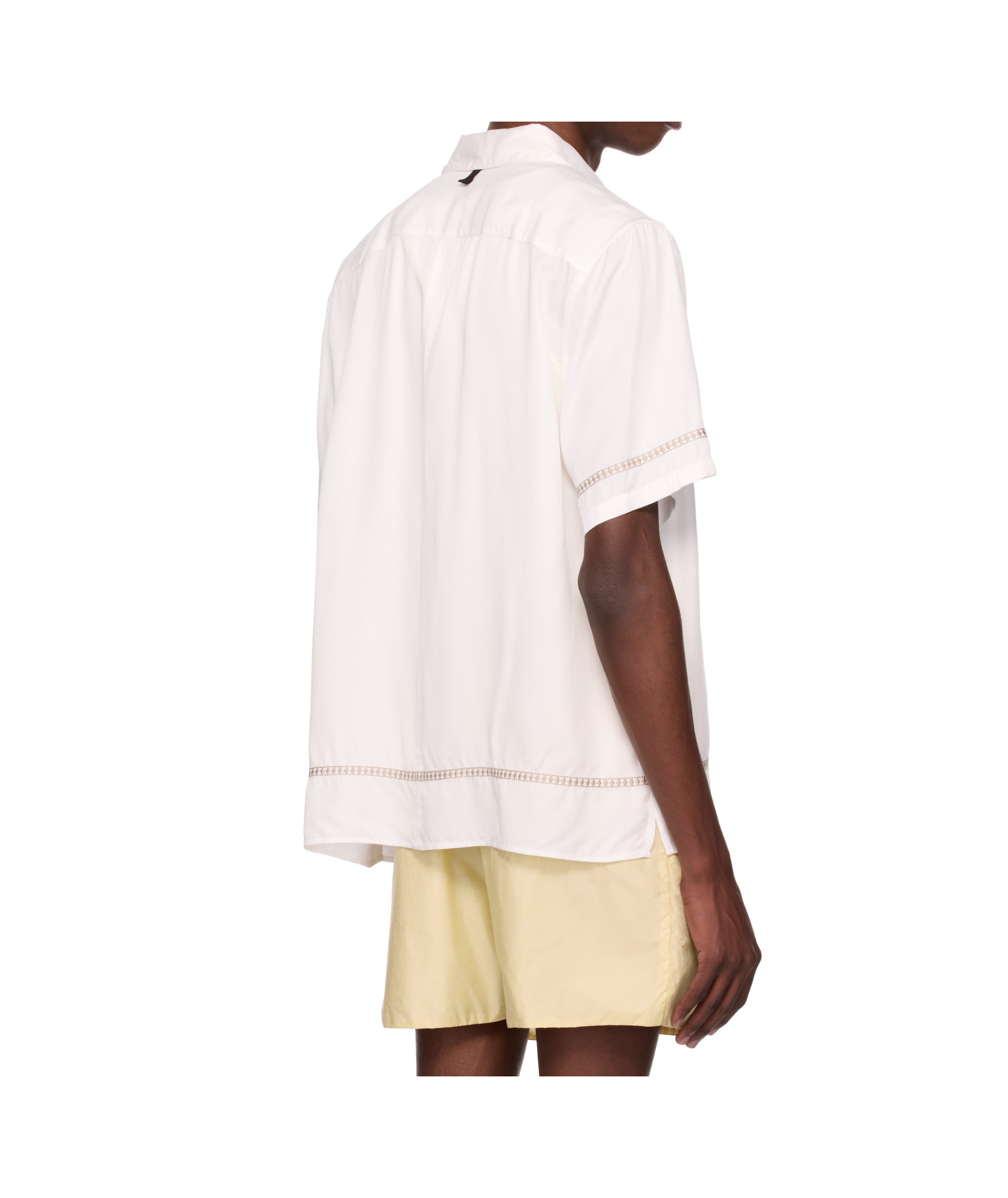 Rag & Bone Lapel Short-sleeved Shirt In White