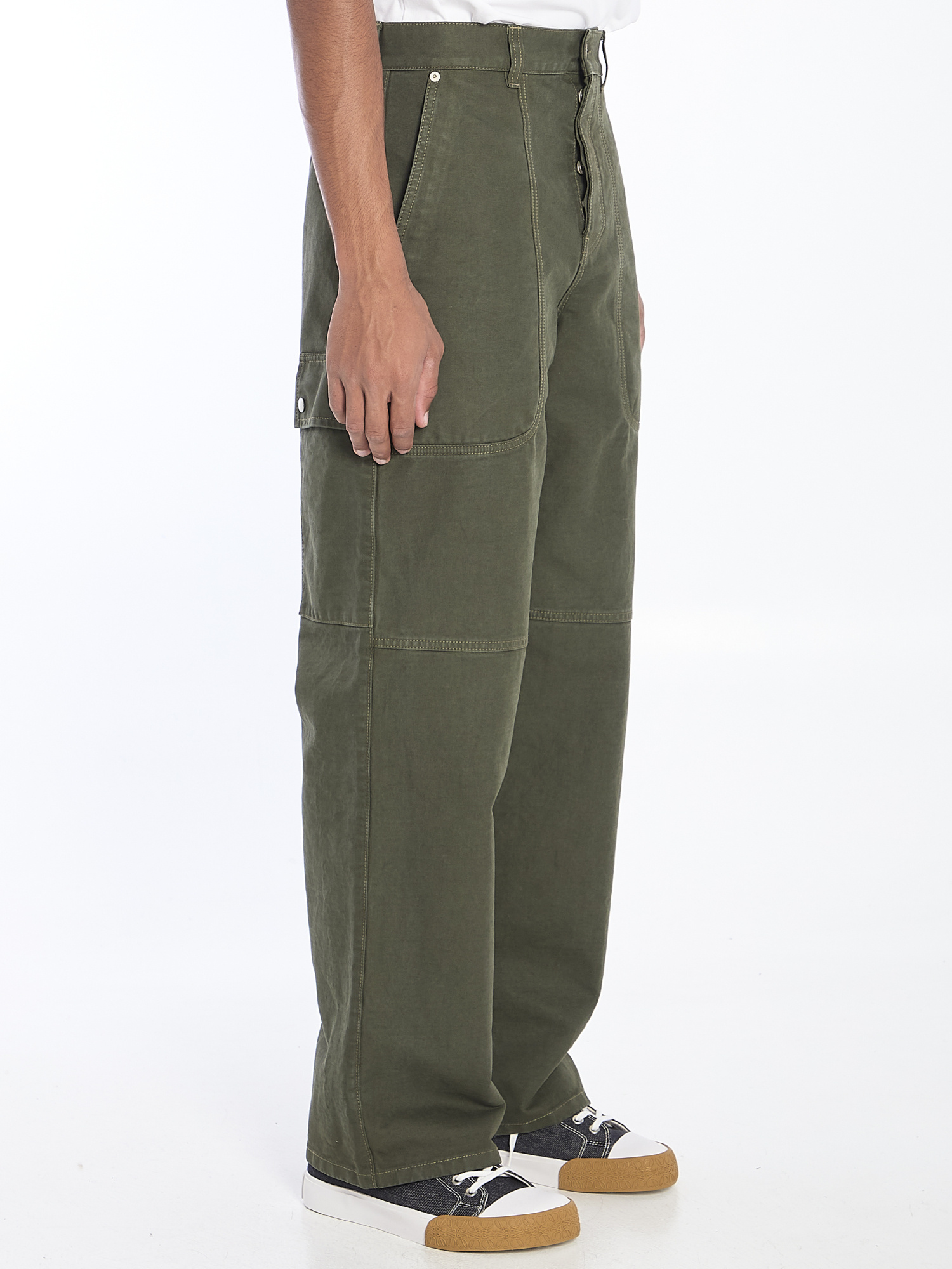 Loewe Cargo Trousers Utility Multiple Pockets In Green