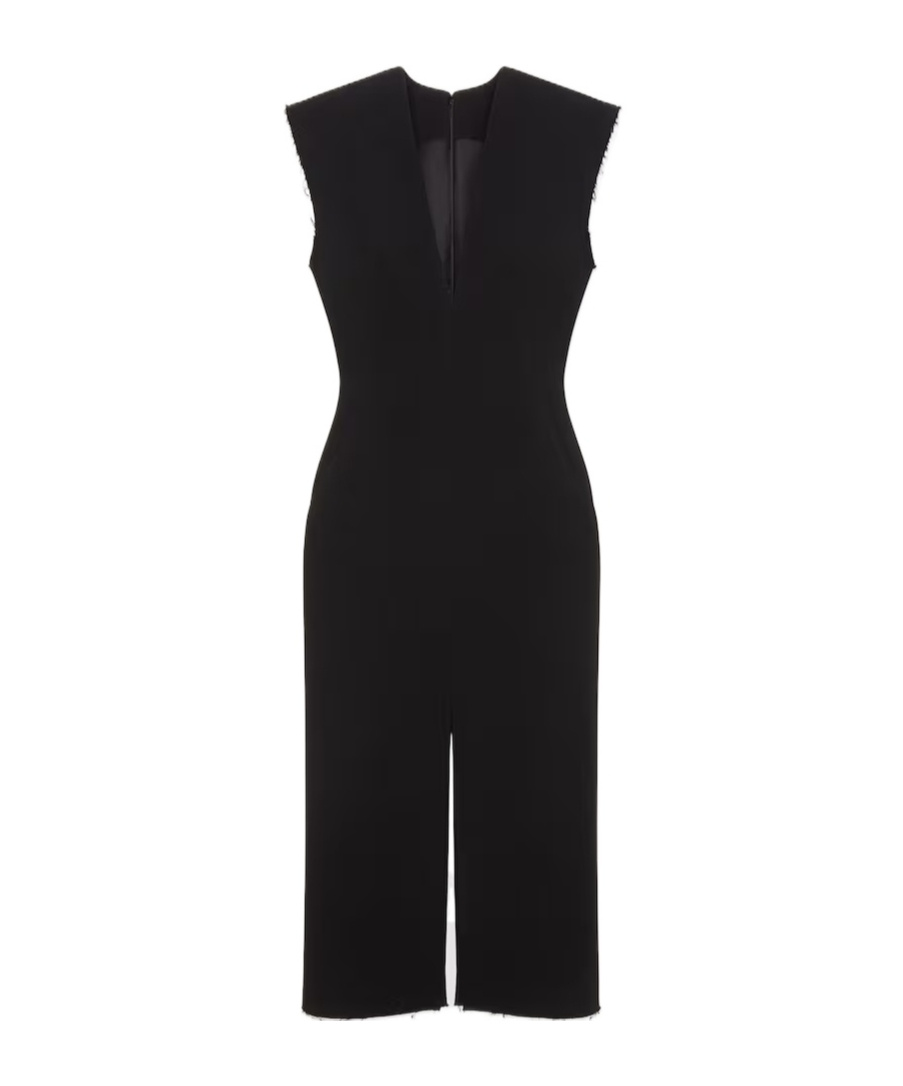 Givenchy Wool V-neck Pencil Skirt In Black