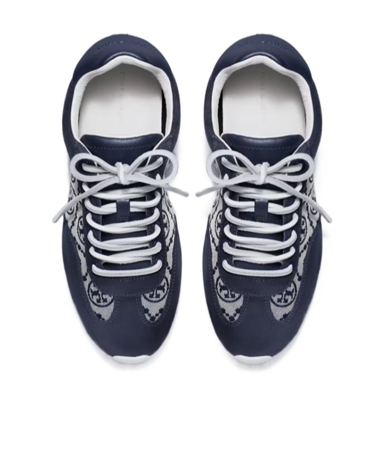 Tory Burch T Monogram Field Sneaker In Animal Print