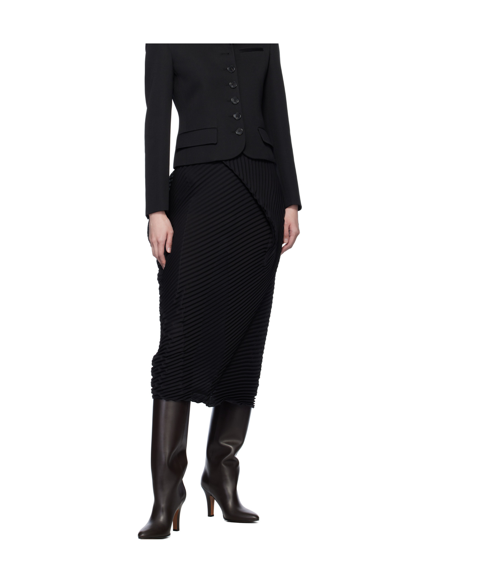 The Row Round-head Boots In Black