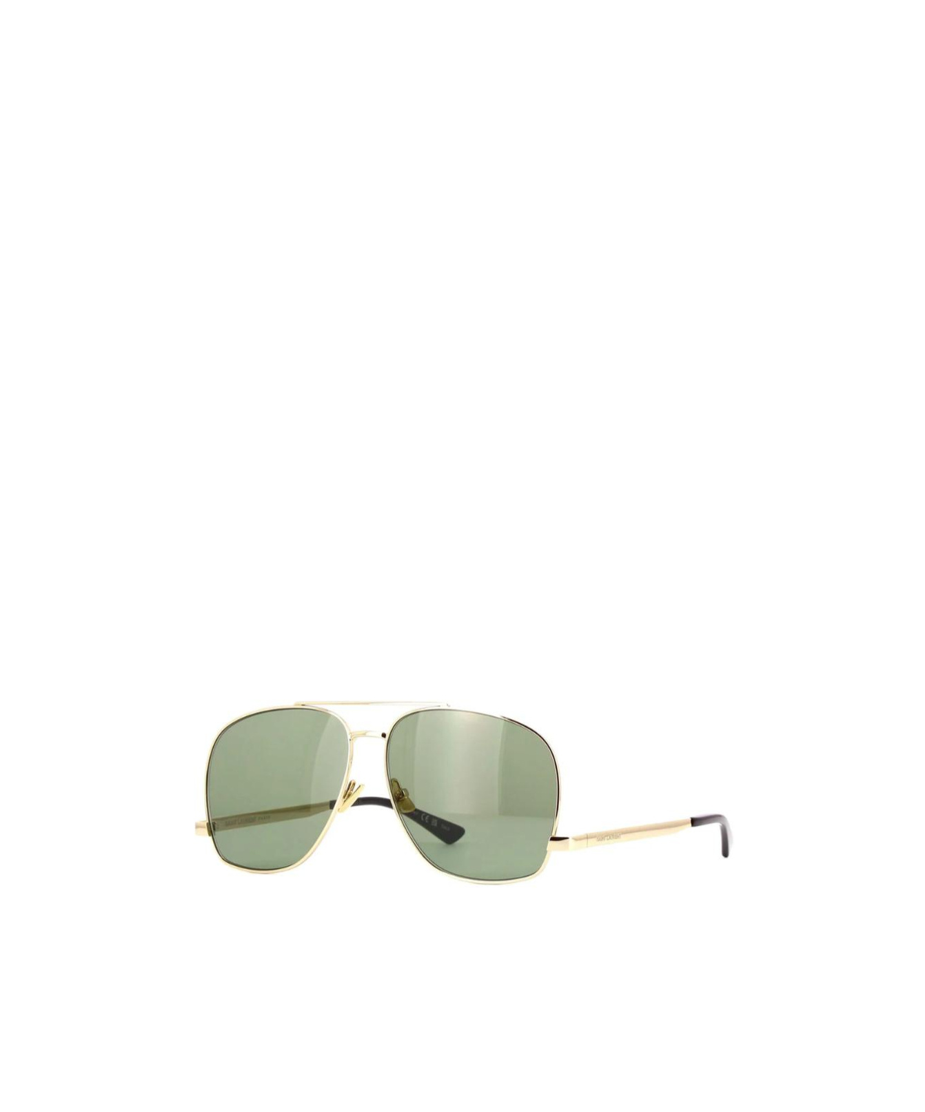 Saint Laurent Eyewear Pilot Frame Sunglasses In Green