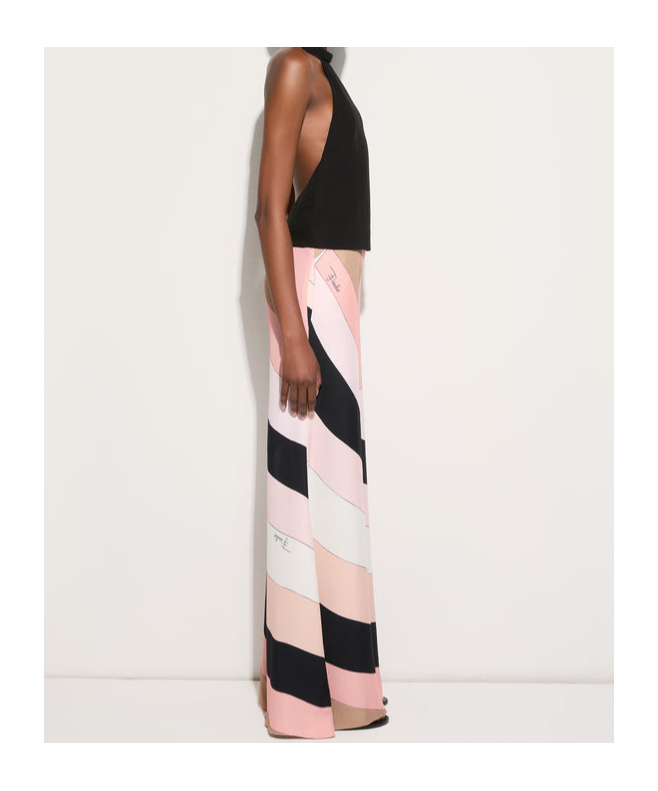 Pucci Halter Neck Geometric-print Jumpsuit In Black
