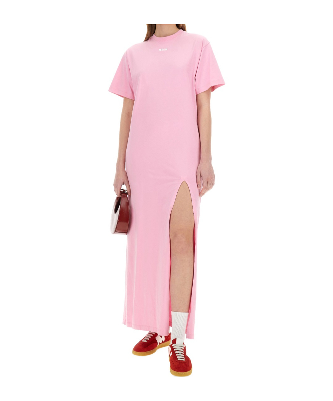 Msgm Bottega Veneta Silver-gold-brown Metal Sunglasses In Pink