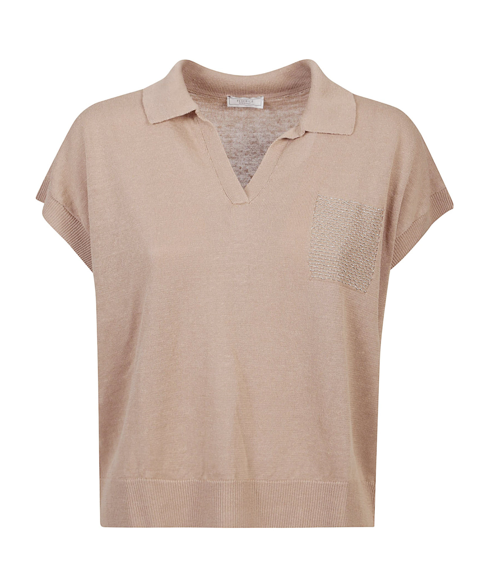 Peserico Chain Link Detailed Polo Top