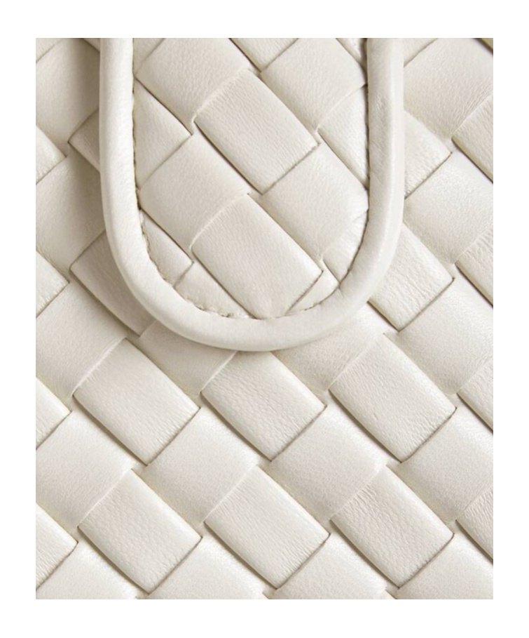 Bottega Veneta Lauren 1980 Mini Clutch Bag With Chain Strap In White