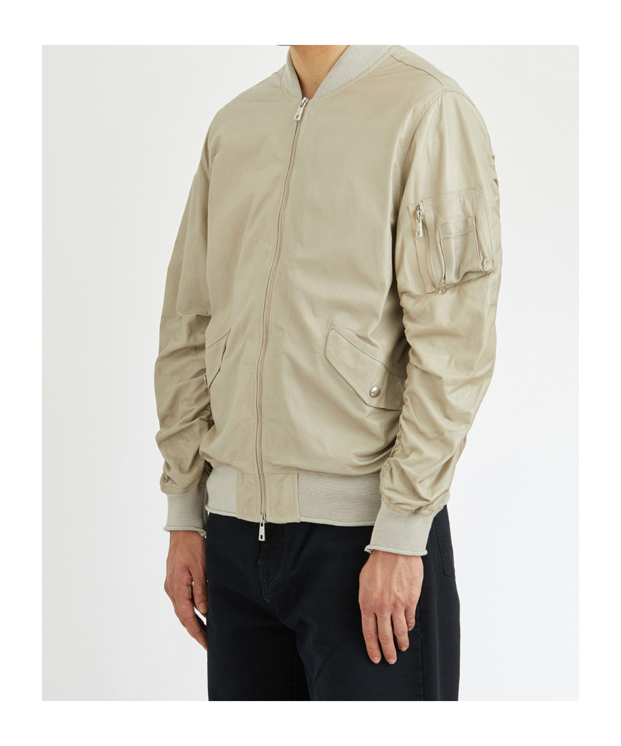 Giorgio Brato Lambskin Bomber Jacket