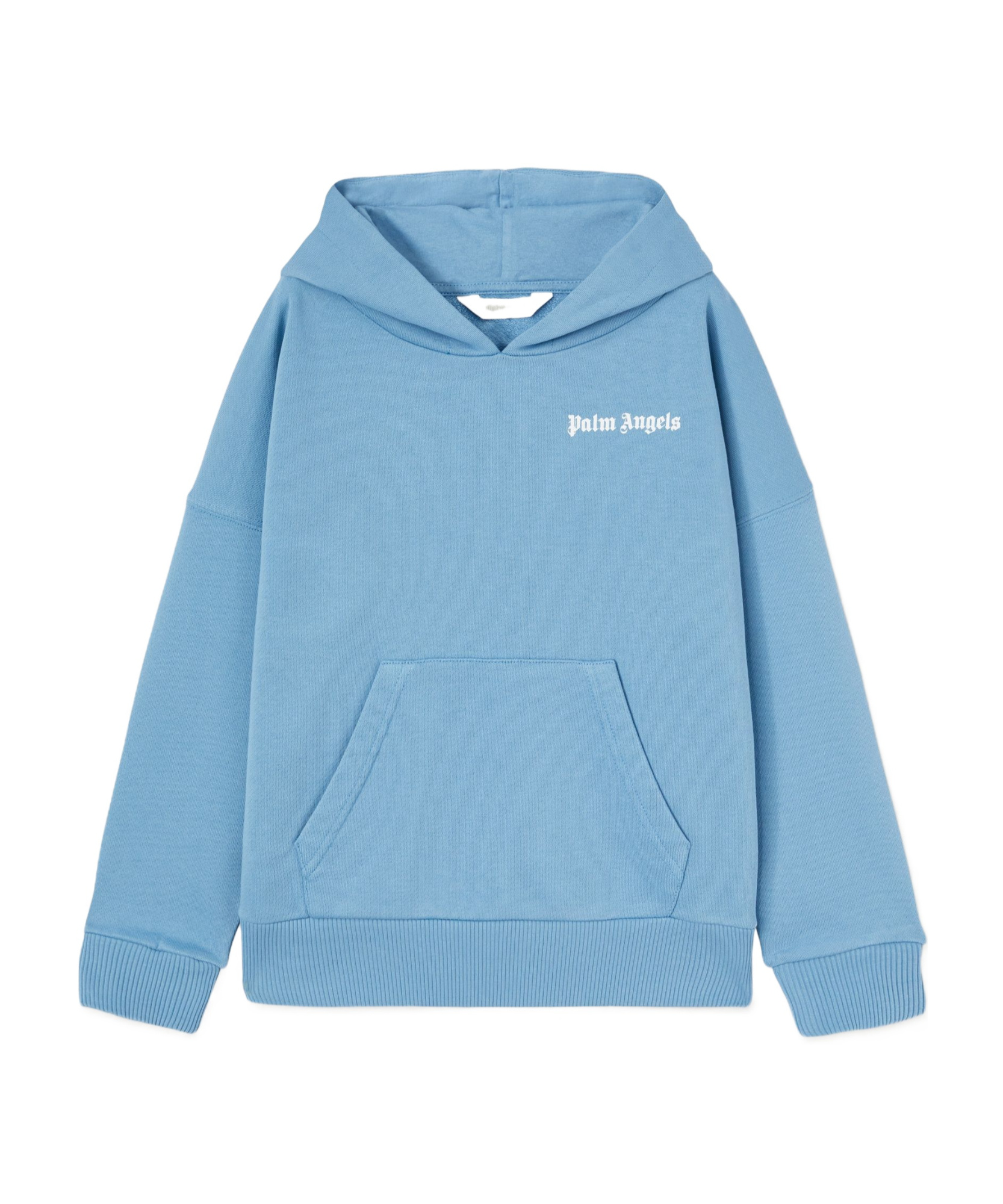 Palm Angels Printed Hoodie In Blue