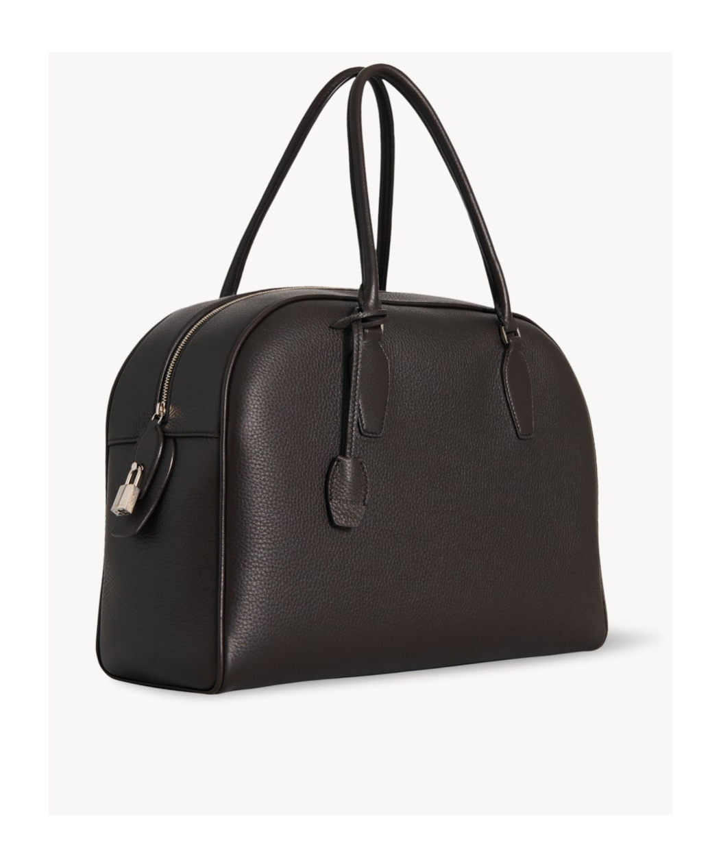 The Row Logo Leather Shoulder Bag In Black