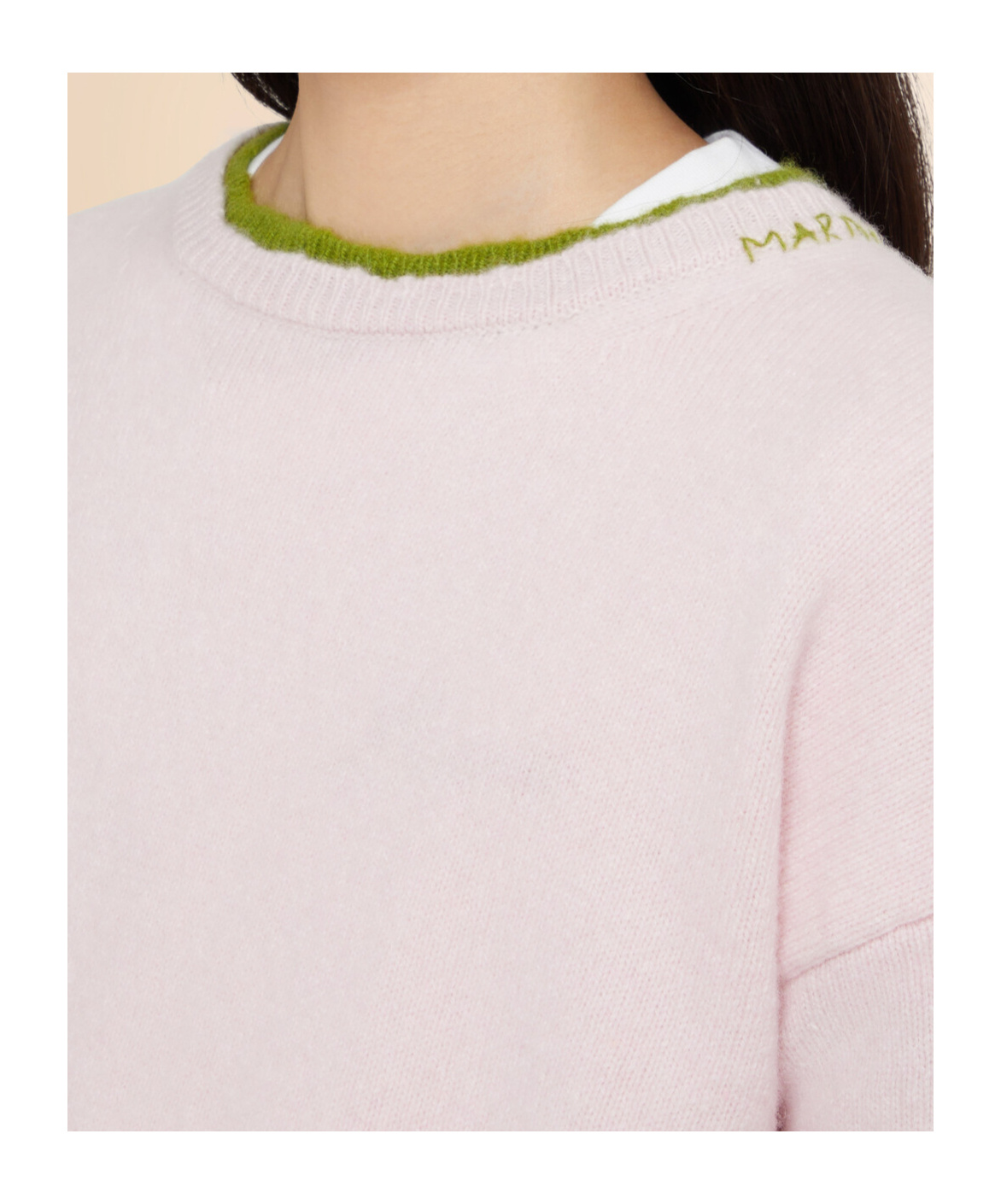 Marni Three-quarter Sleeves Sweater In Pink