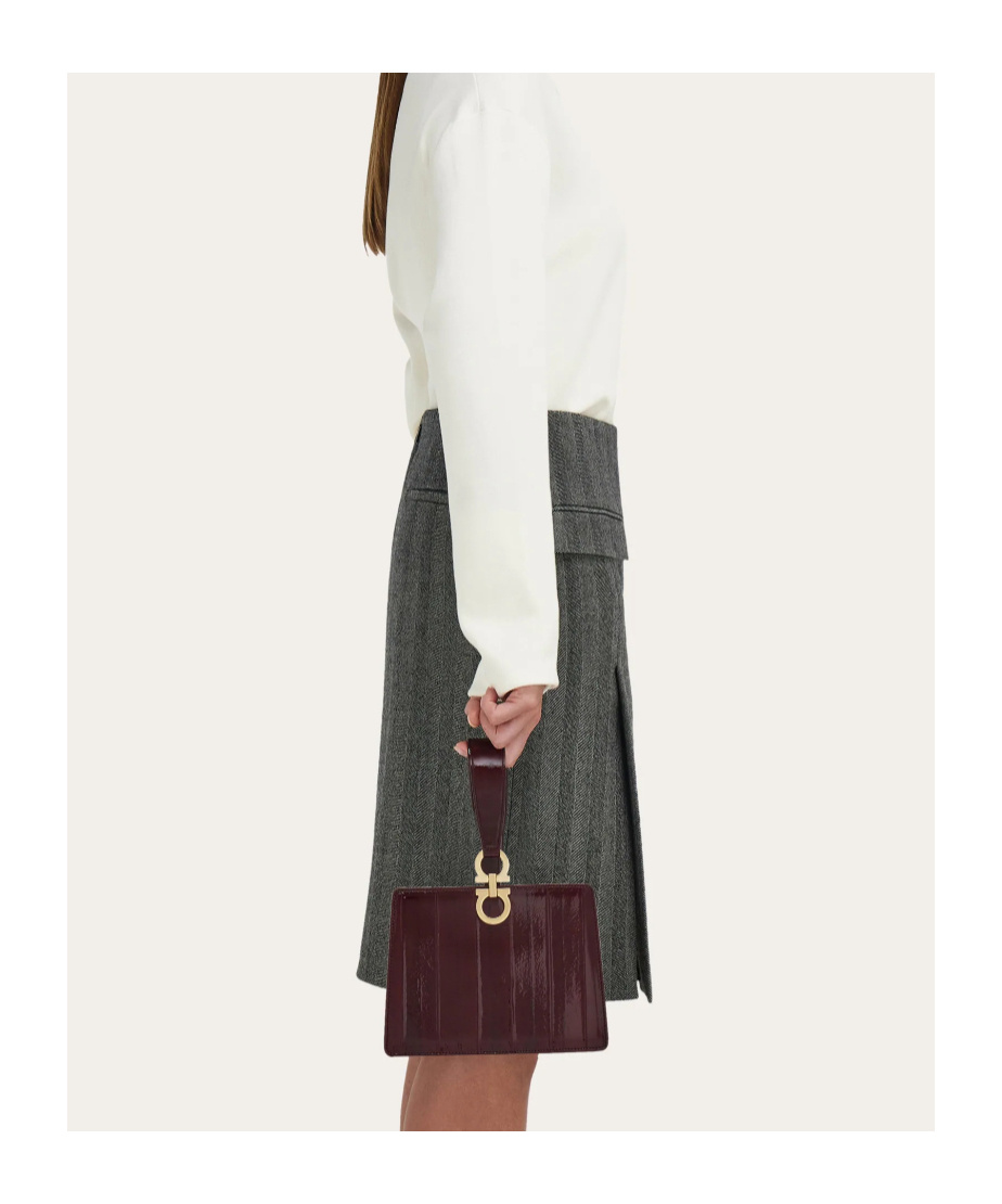Ferragamo Mini Pouch In Burgundy