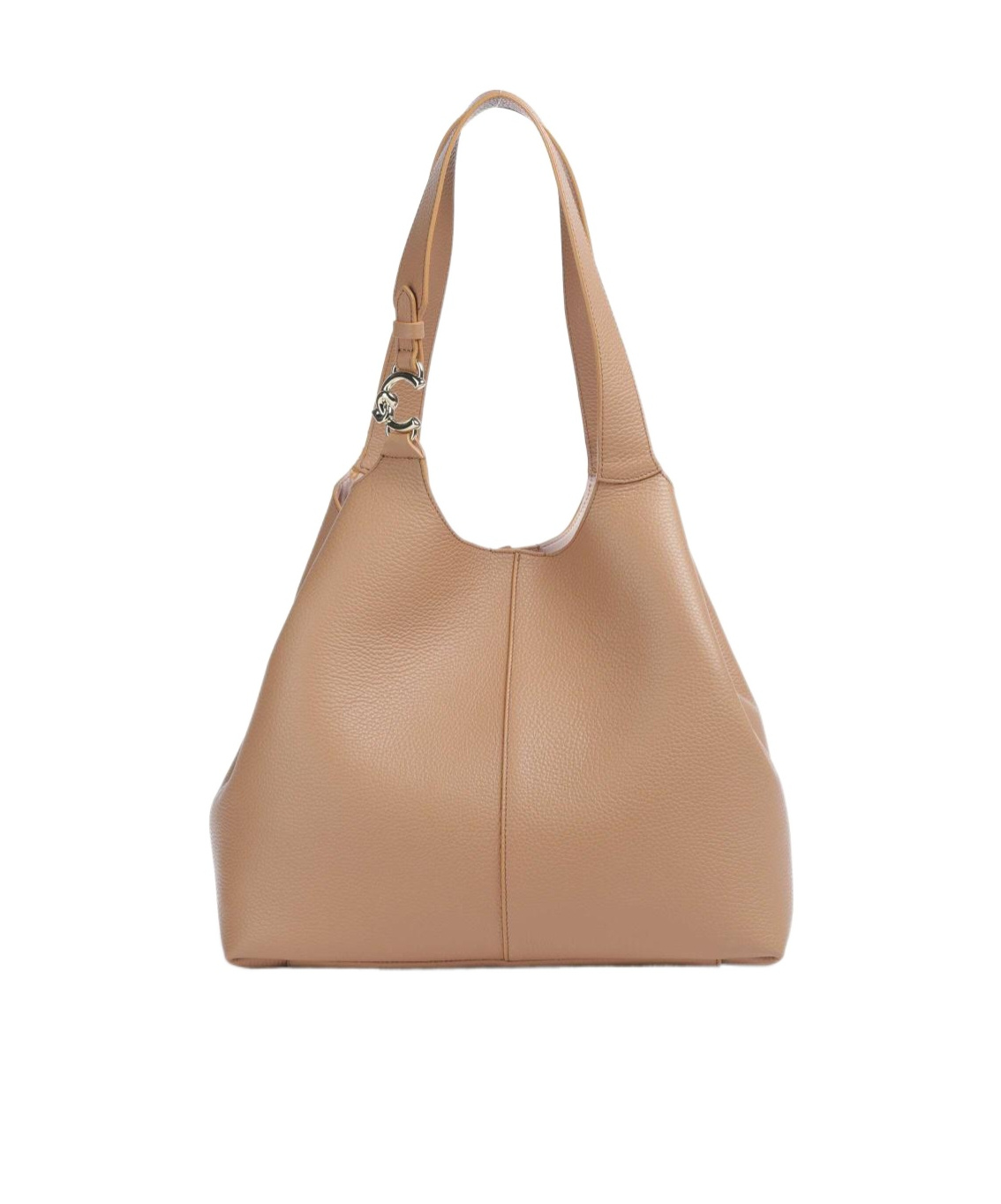 Shop Coccinelle Leather Shoulder Bag In Nude