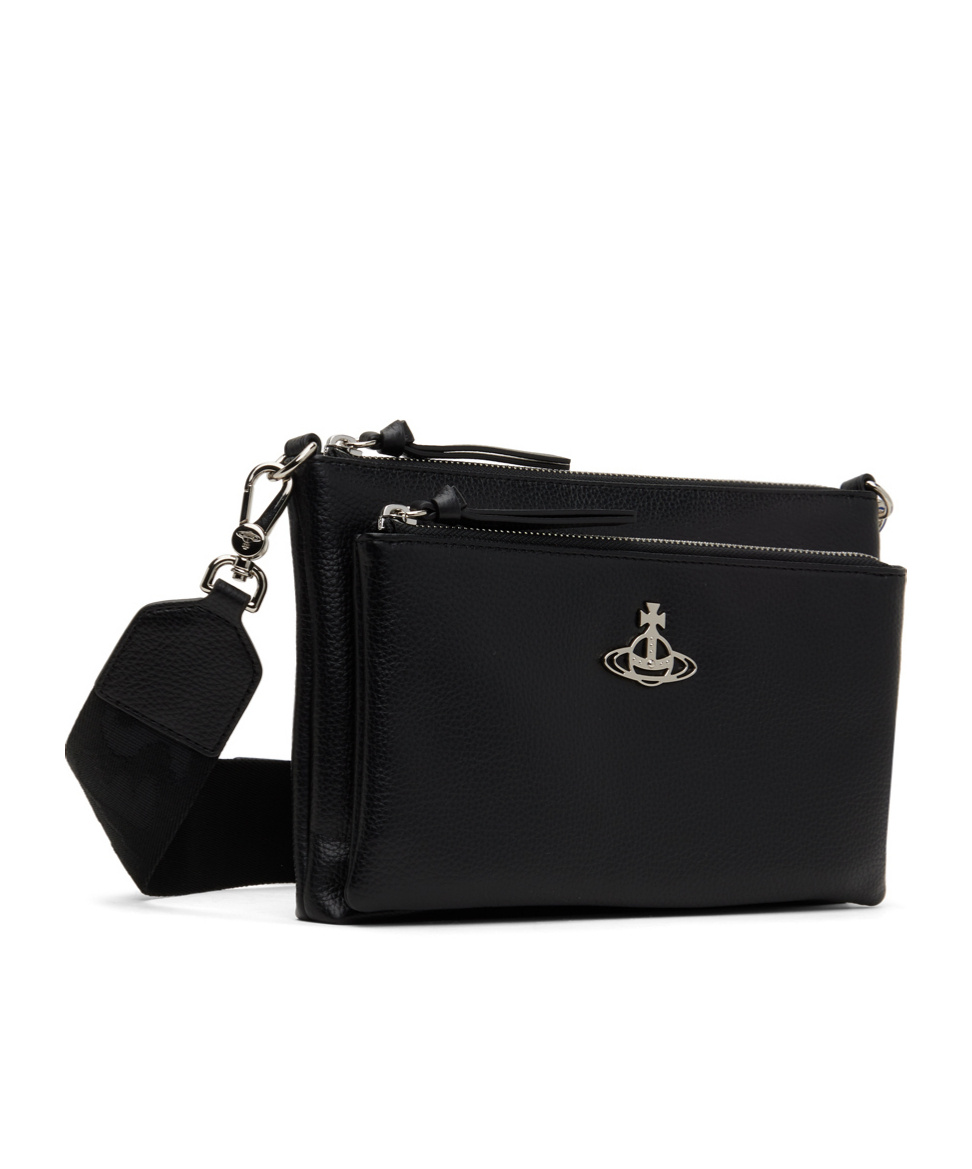 Vivienne Westwood Penny Db Logo Crossbody Bag In Black