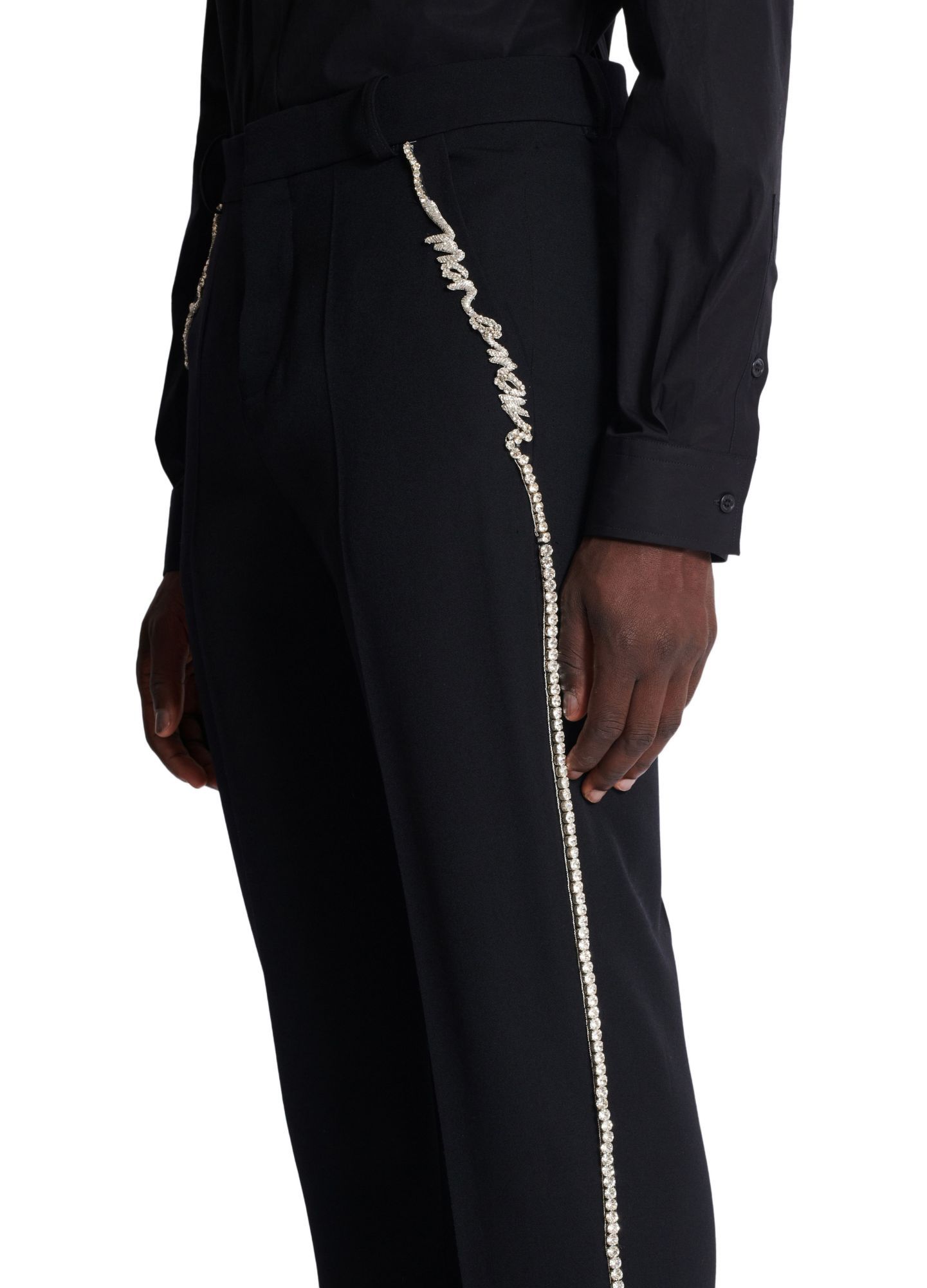 BALMAIN WAISTBAND LOOP CASUAL PANTS