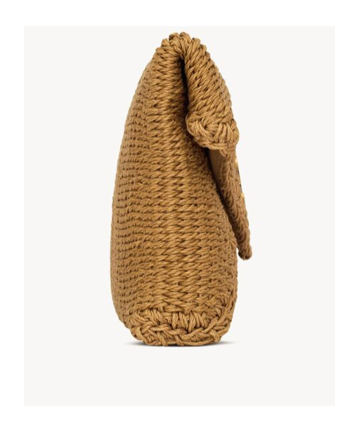 Saint Laurent Cassandre Large Envelope Pouch In Rope In Brown