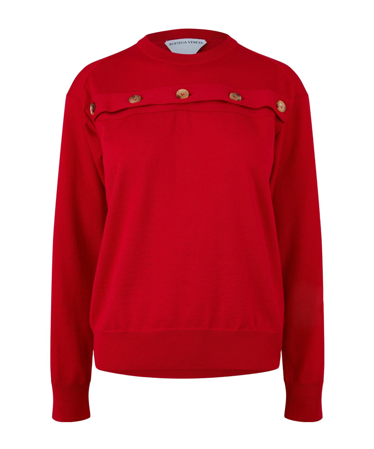 Bottega Veneta Simple Knitted Sweater In Red