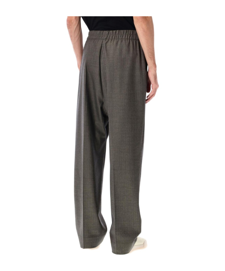 Fear Of God Heather Chevron Wool Drawstring Pants In Black