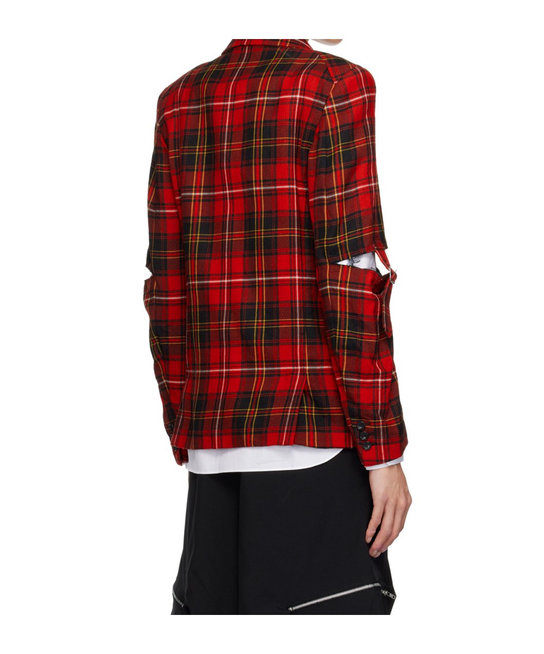 Comme Des Garçons Check Blazer In Multicolor
