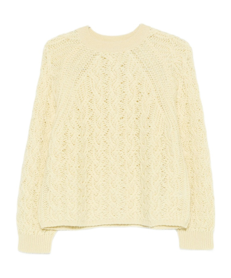 Antonelli Openwork Knitted Sweater In Neutral