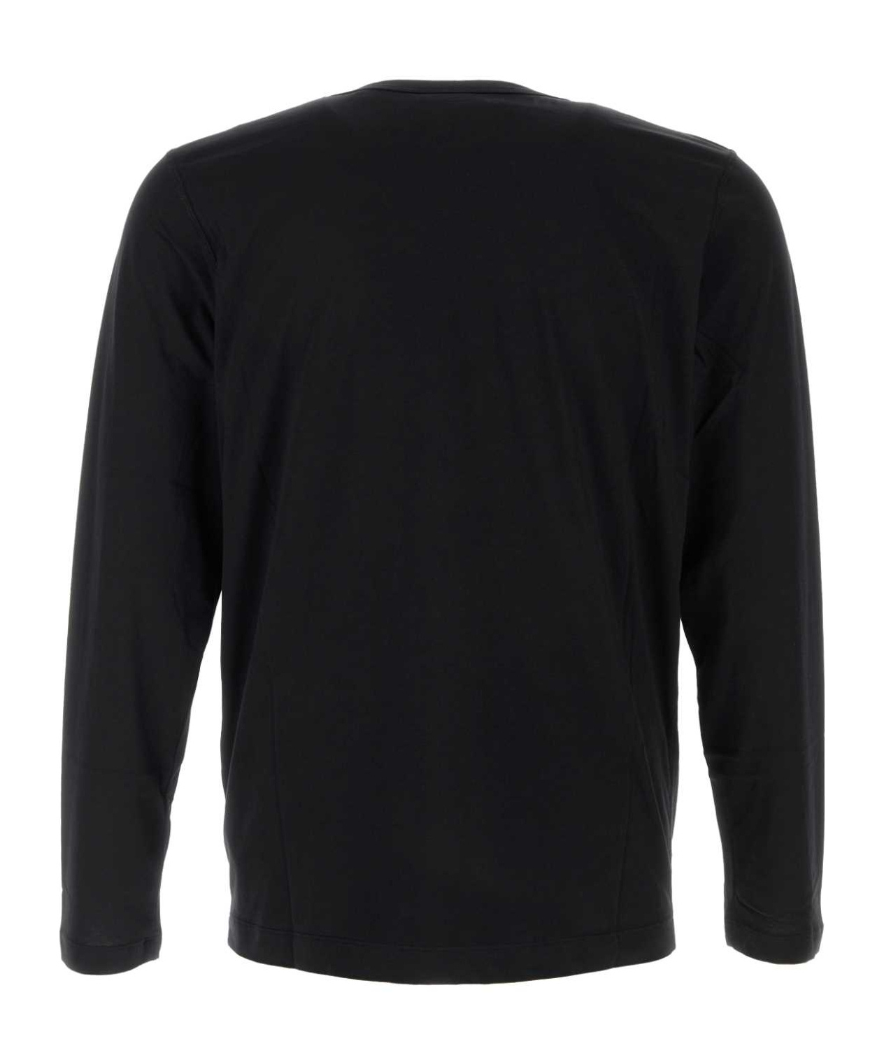 Dries Van Noten Hubbot Long-sleeved Crewneck T-shirt In Black
