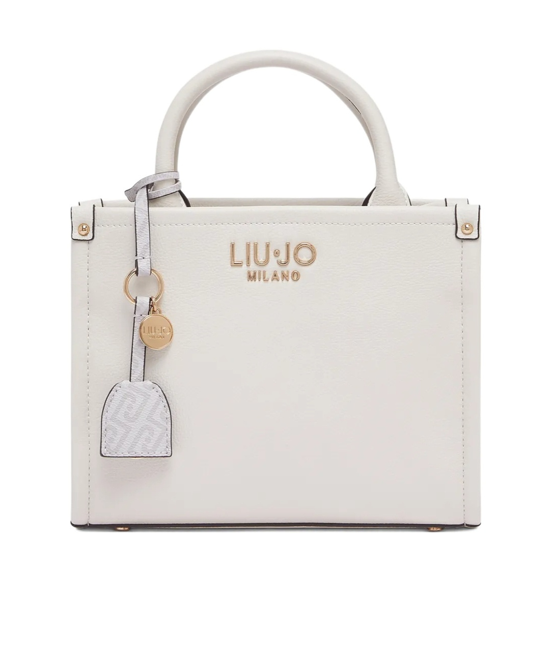 Liu •jo Liu Jo Logo Charm Small Tote Bag In White