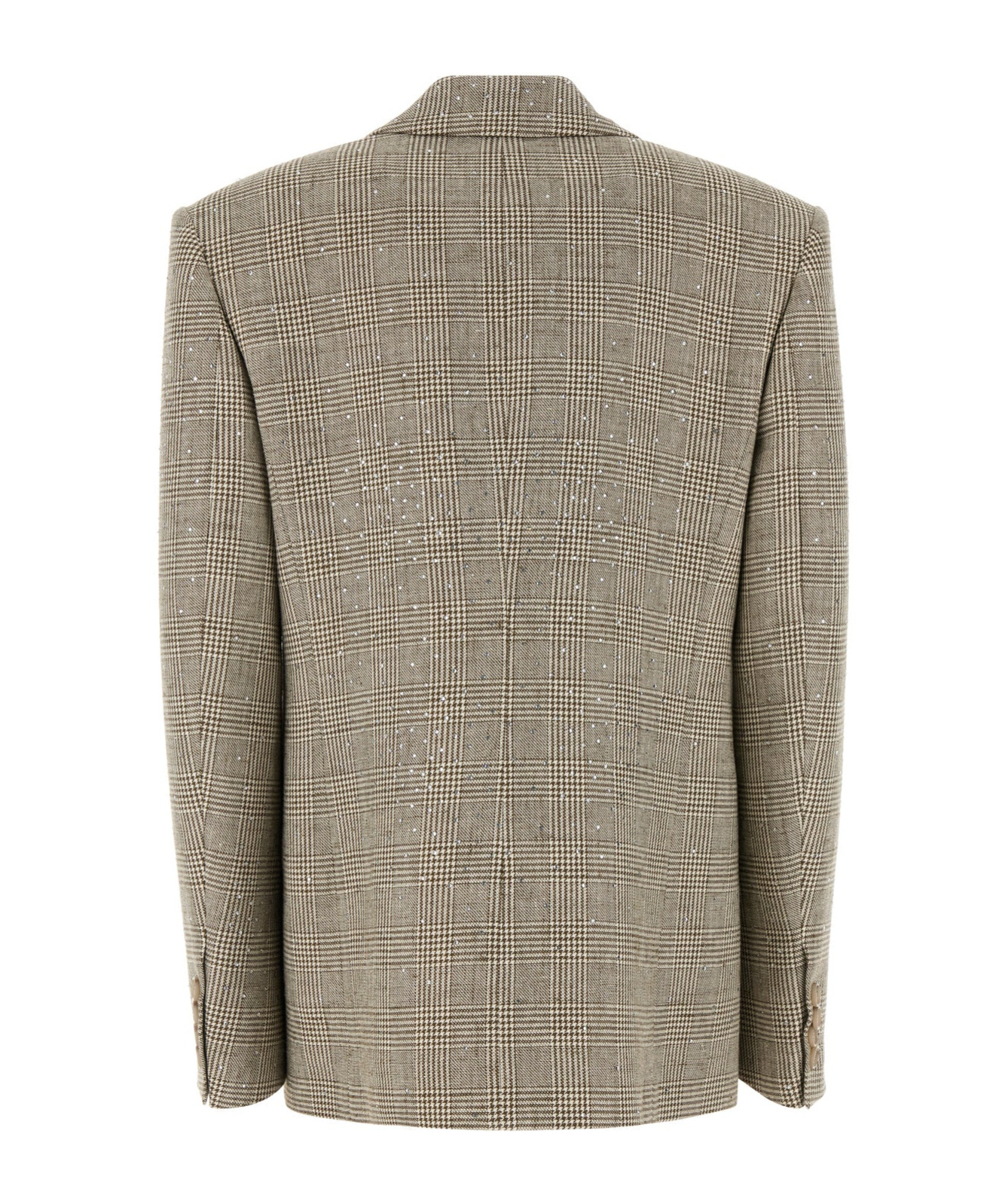 Giuseppe Di Morabito Crystal-embellished Checked Blazer In Gray