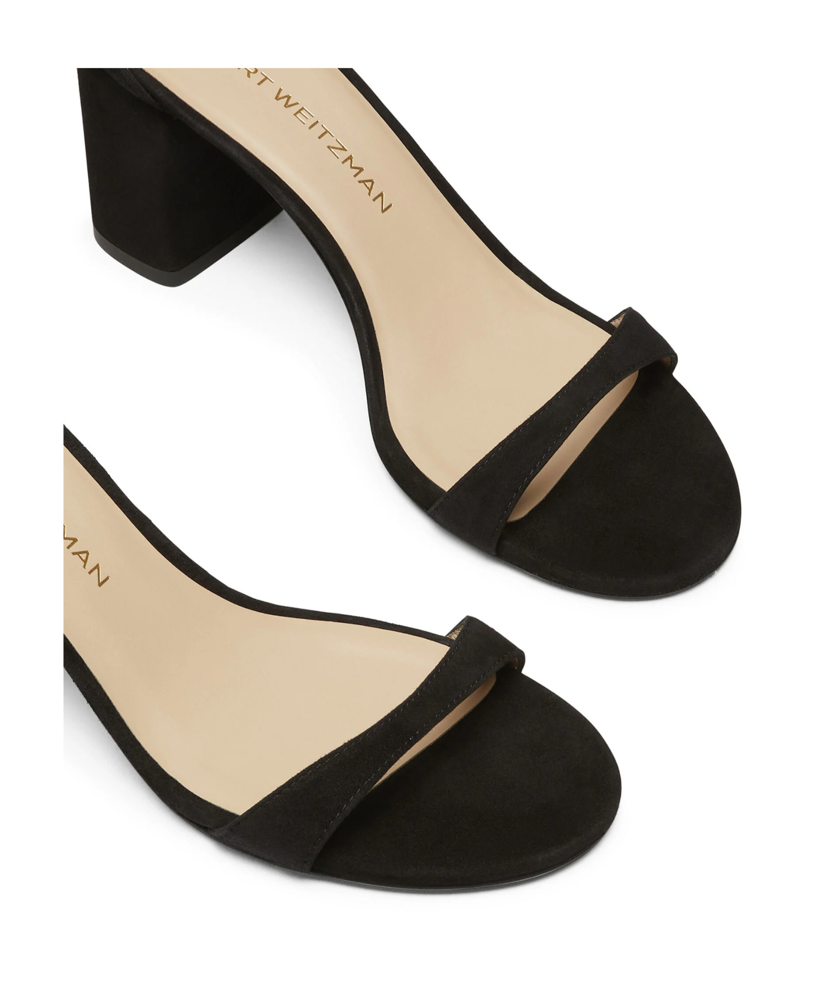Stuart Weitzman 75mm Nudist Block Sandals In Black