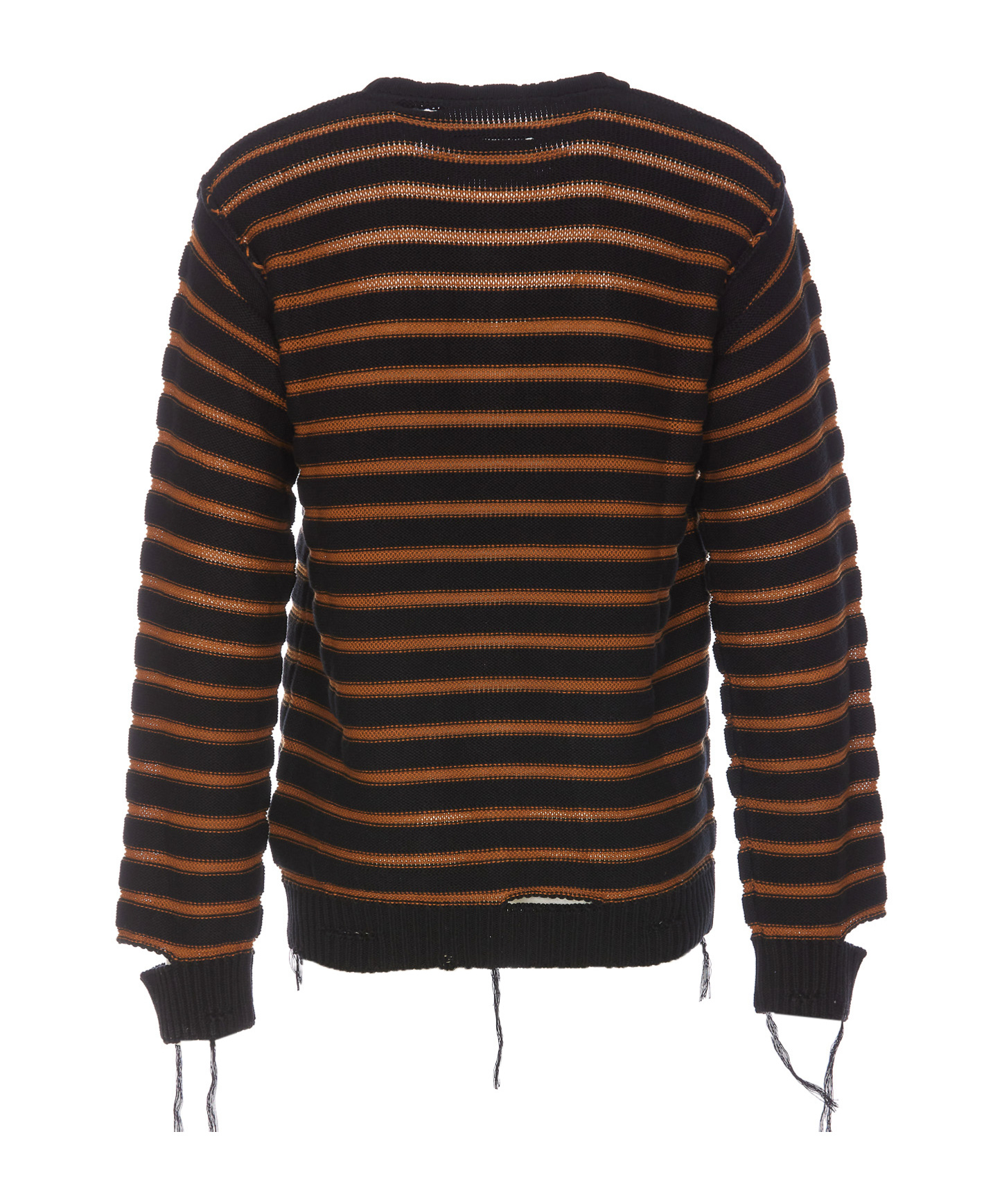 Mm6 Maison Margiela Stripe-pattern Jumper In Black