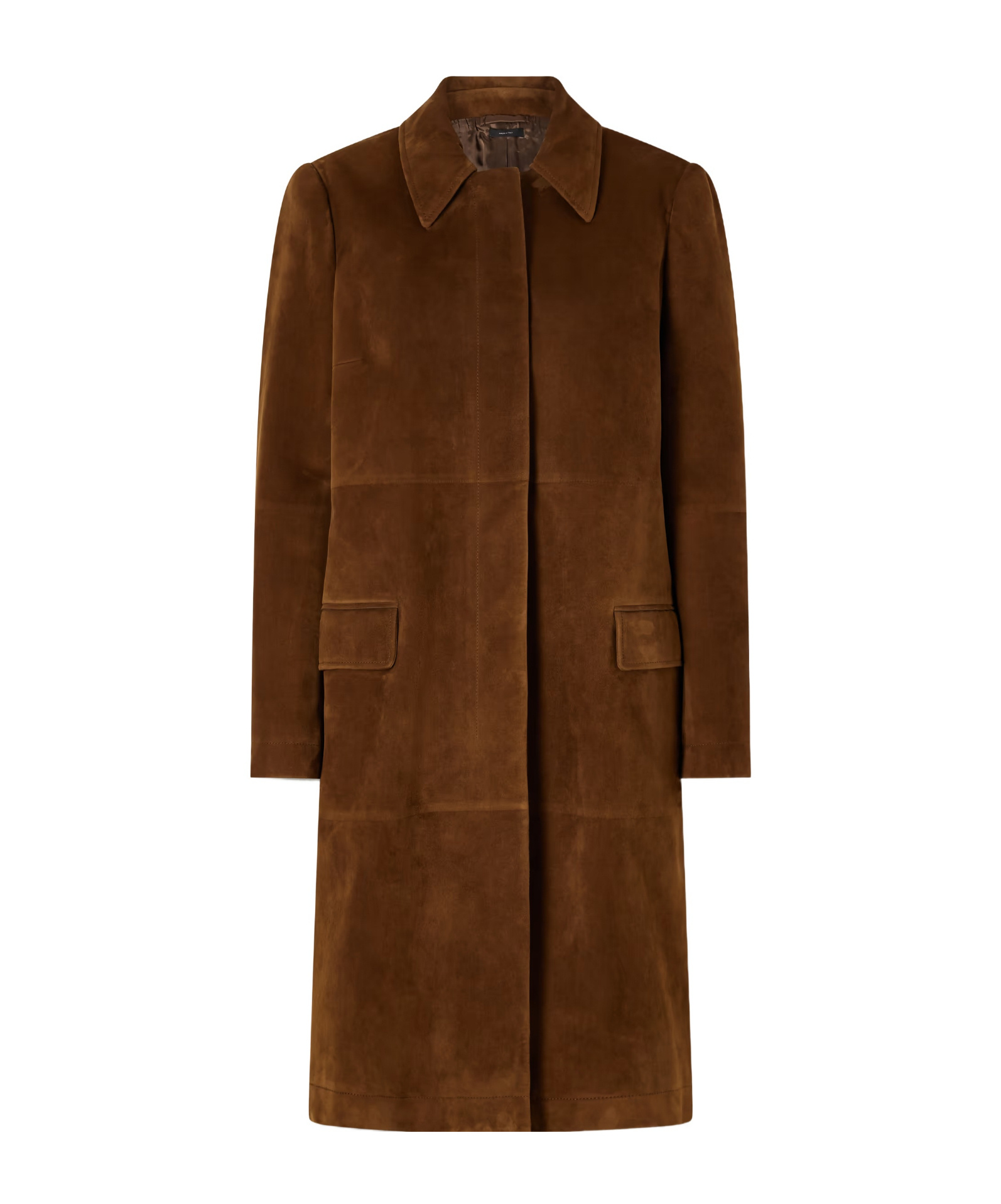 Tom Ford Suede Mackintosh Coat In Brown