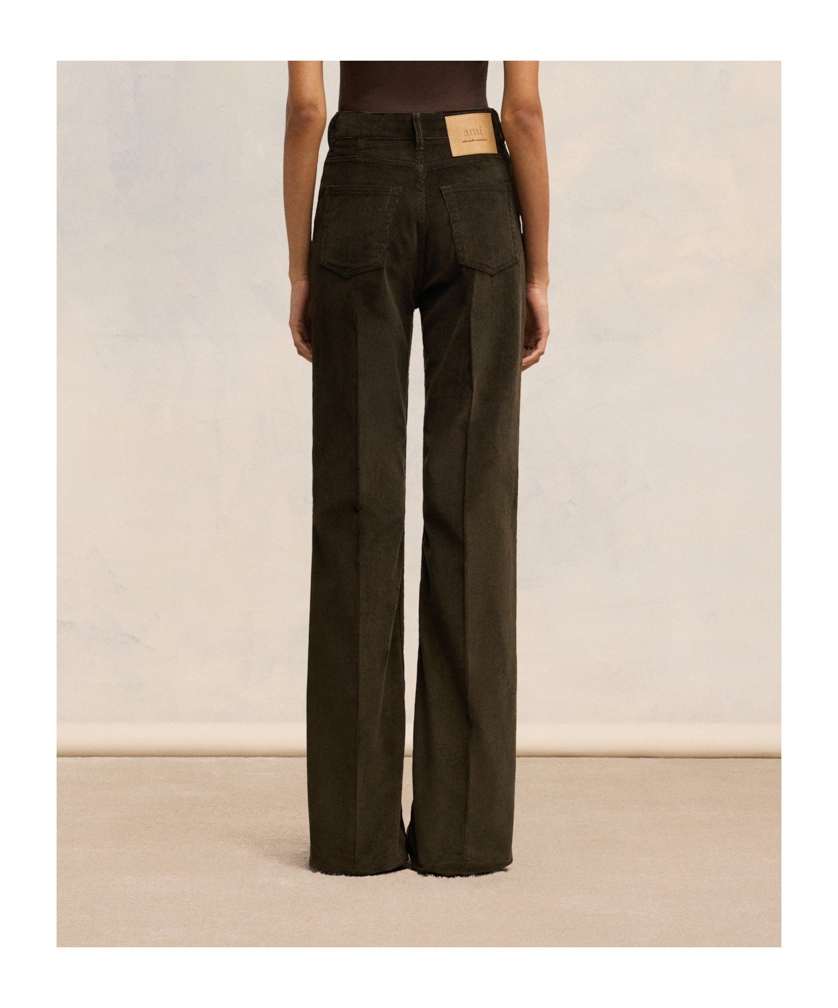 Ami Alexandre Mattiussi Belt-loop Casual Pants In Black