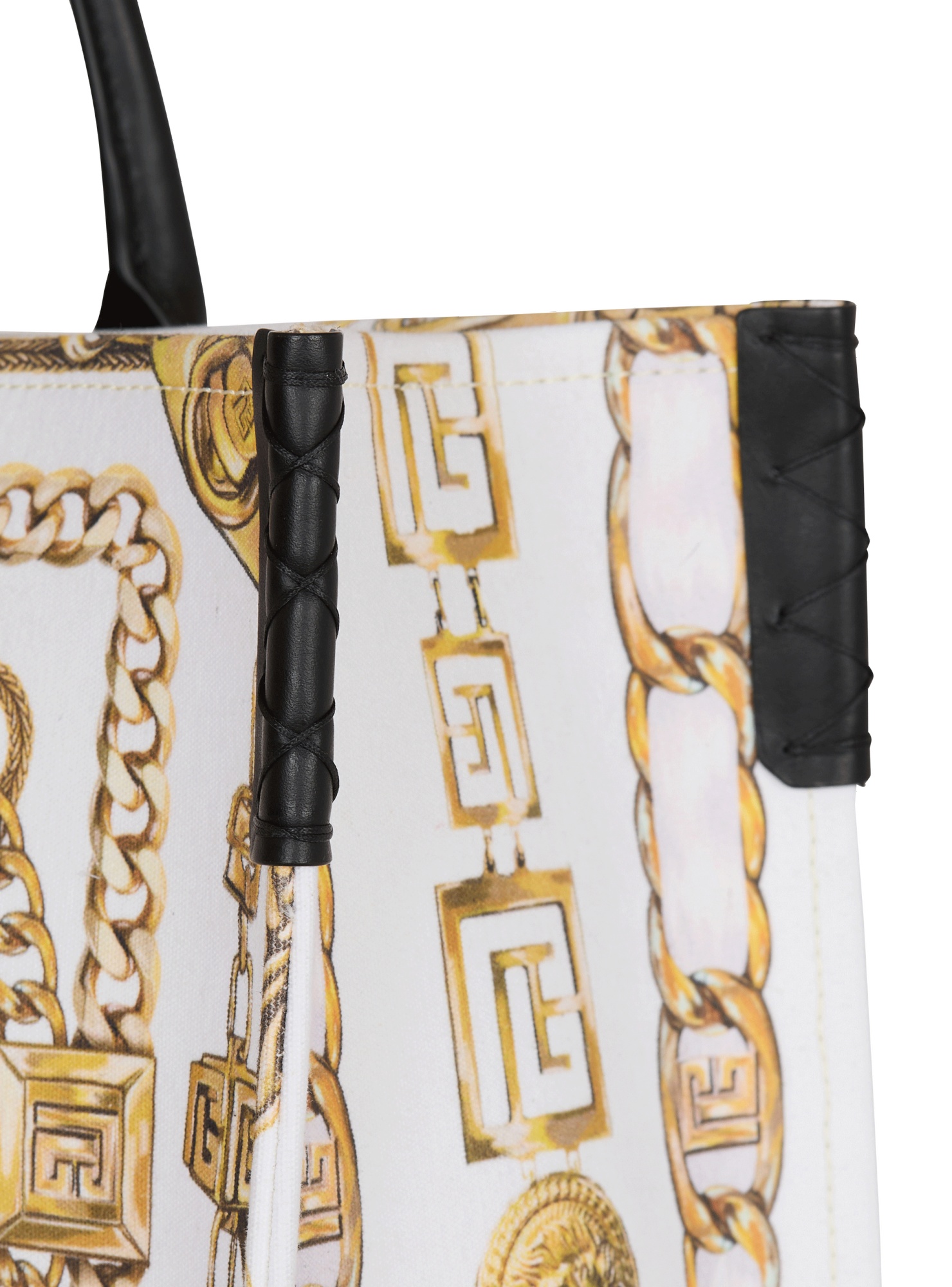 Balmain B-army Medium Tote Bag In Printed Canvas