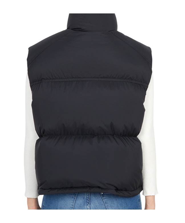 Moose Knuckles Wrap-collar Puffer Vest In Black