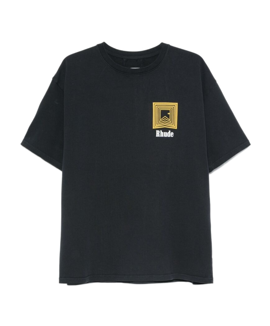 Rhude T-shirts And Polos Blue In Black