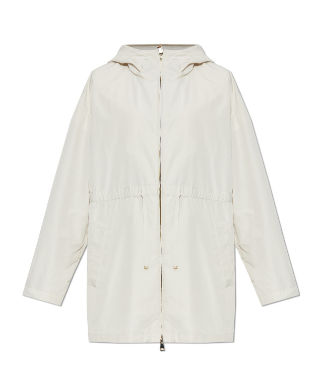 Moncler Saverne Short Parka Jacket In Nude