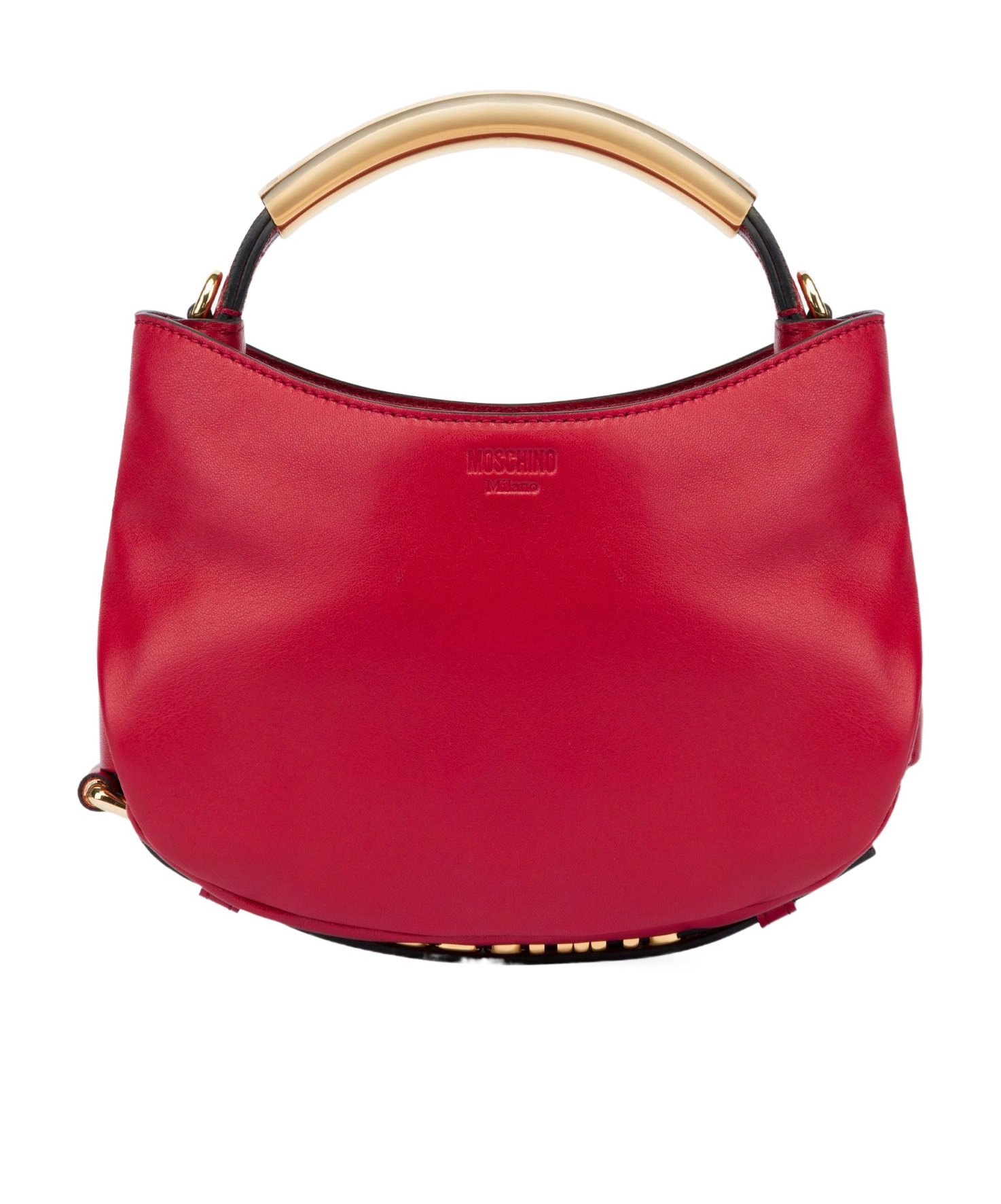 MOSCHINO MOSCHINO LOGO DETAILED TOP HANDLE BAG