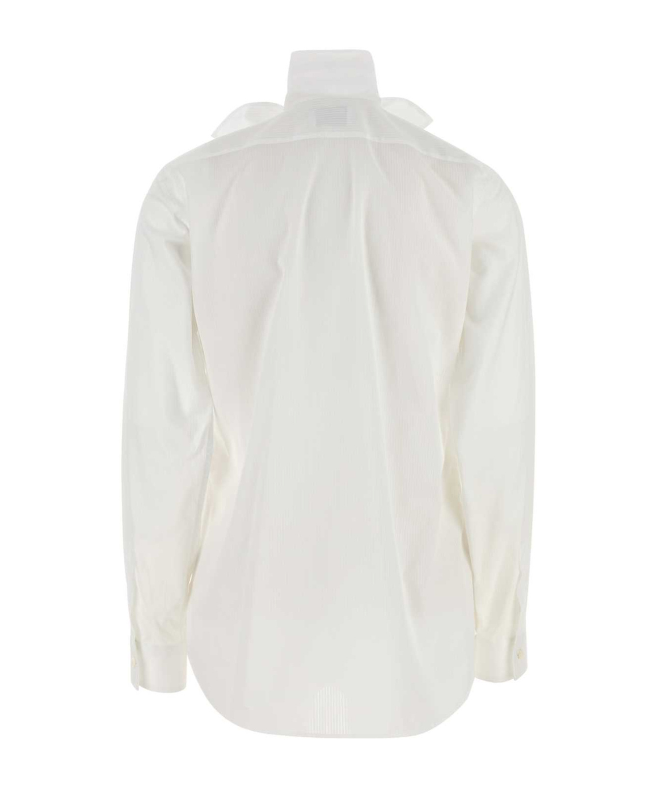 Moschino Long Sleeve Top Featuring Bow Detail In White