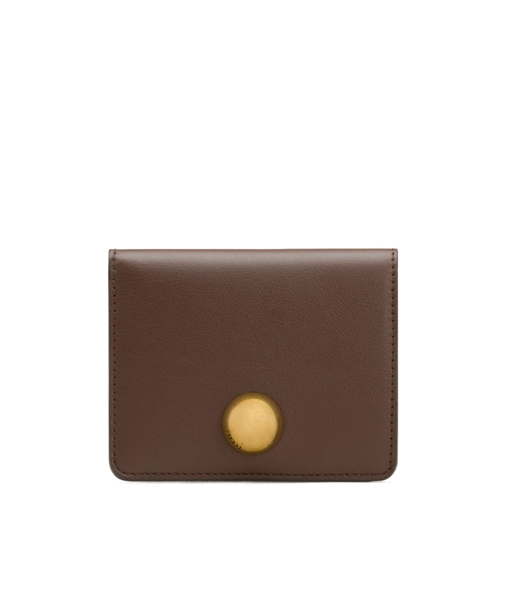 Ami Alexandre Mattiussi Carrousel Press-stud Wallet In Brown