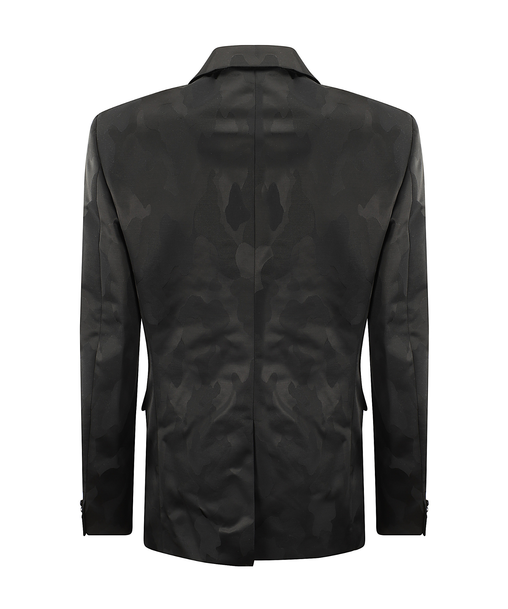 Comme Des Garçons Camouflage Pattern Single-breasted Jacket In Black