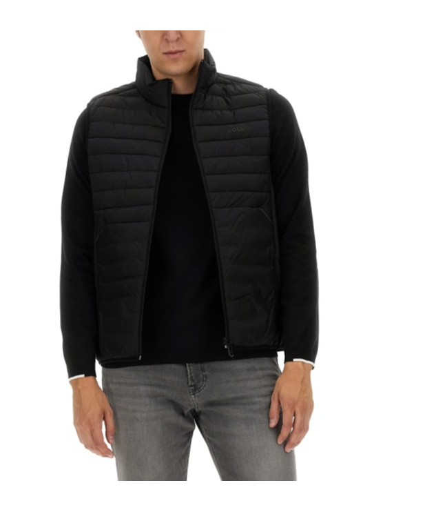 Hugo Boss Boss Vest With Zip In Black