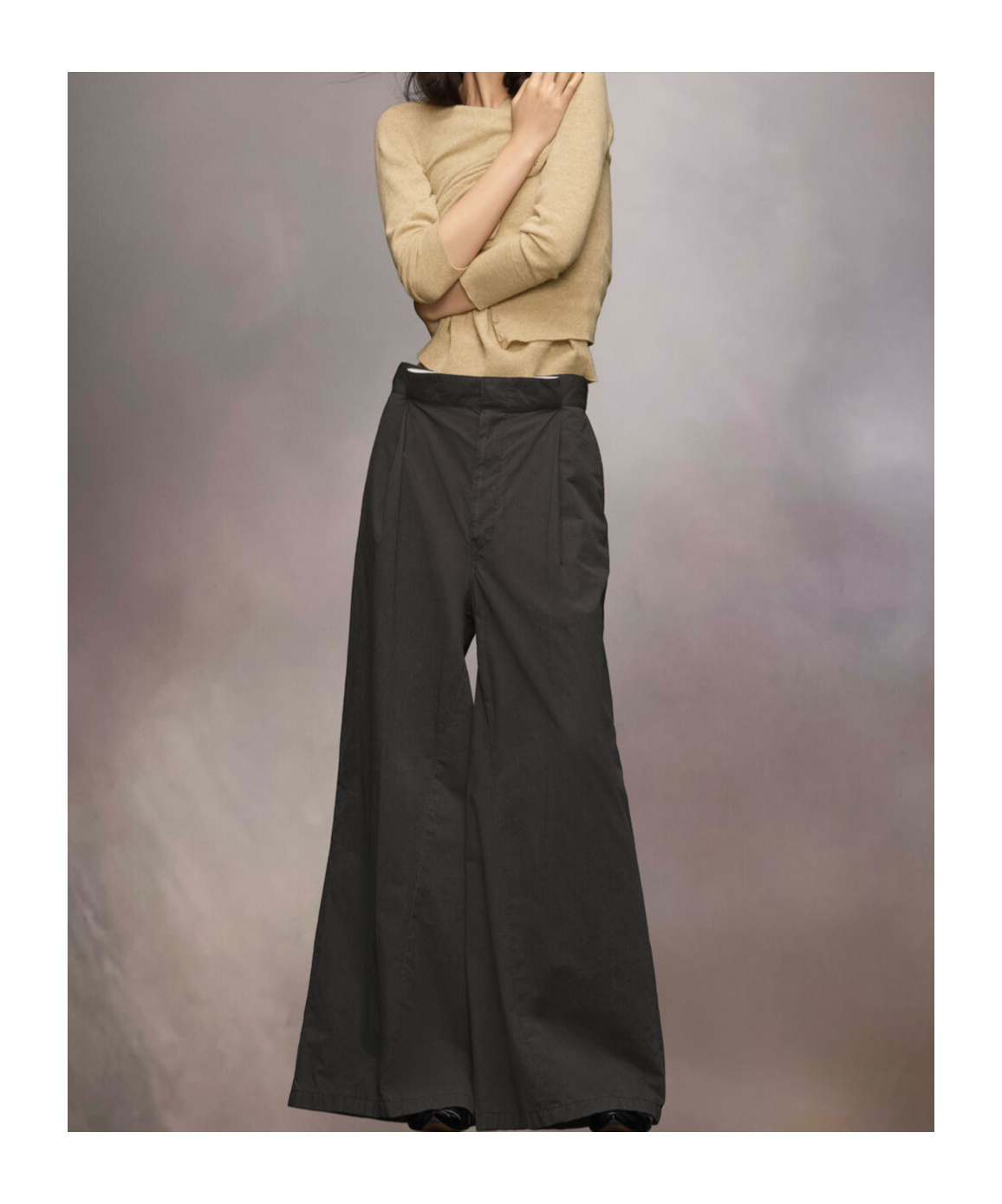 Maison Margiela Pleat Trousers In Black