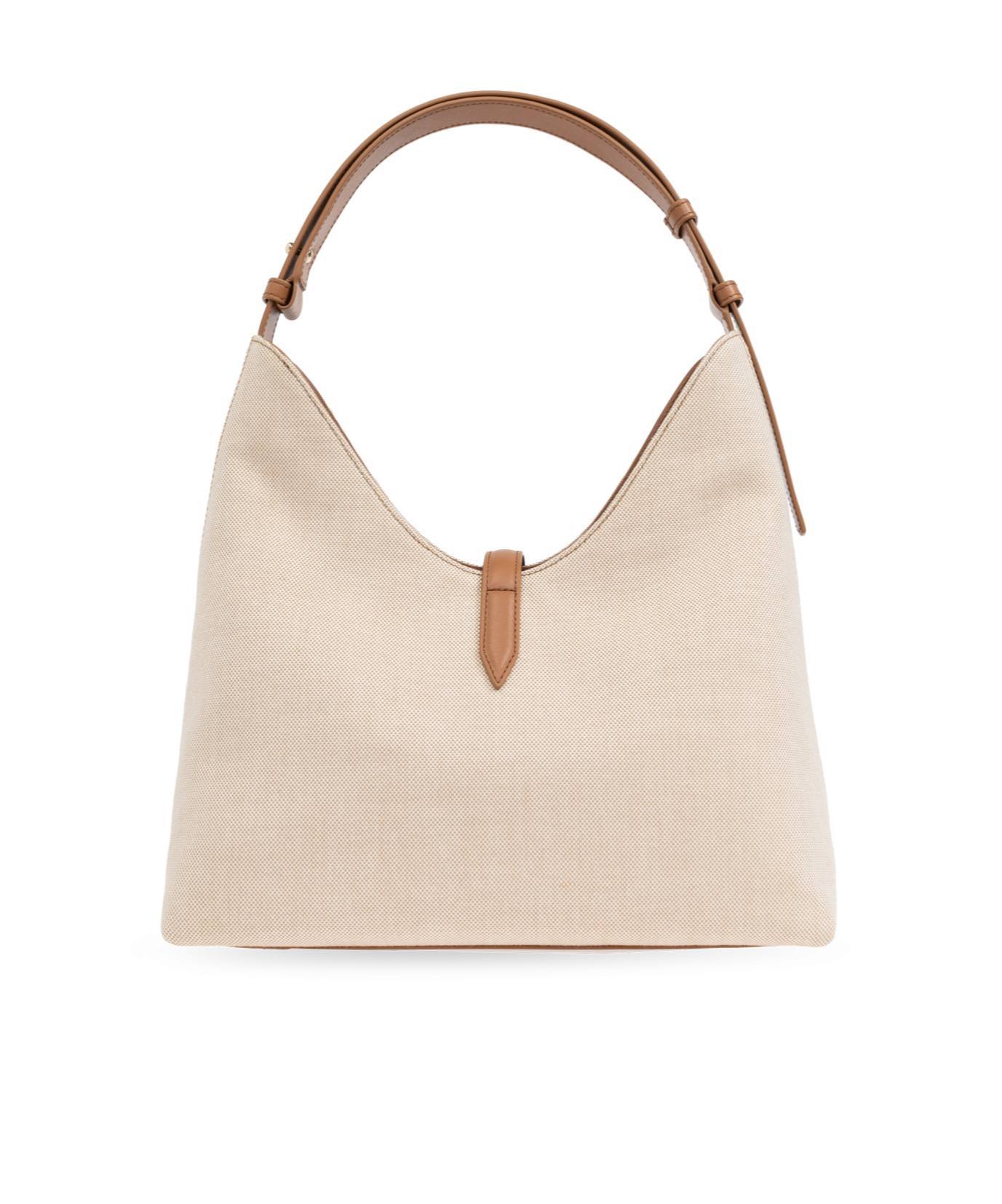 Furla 'droplet Hobo' Leather Bag In Nude