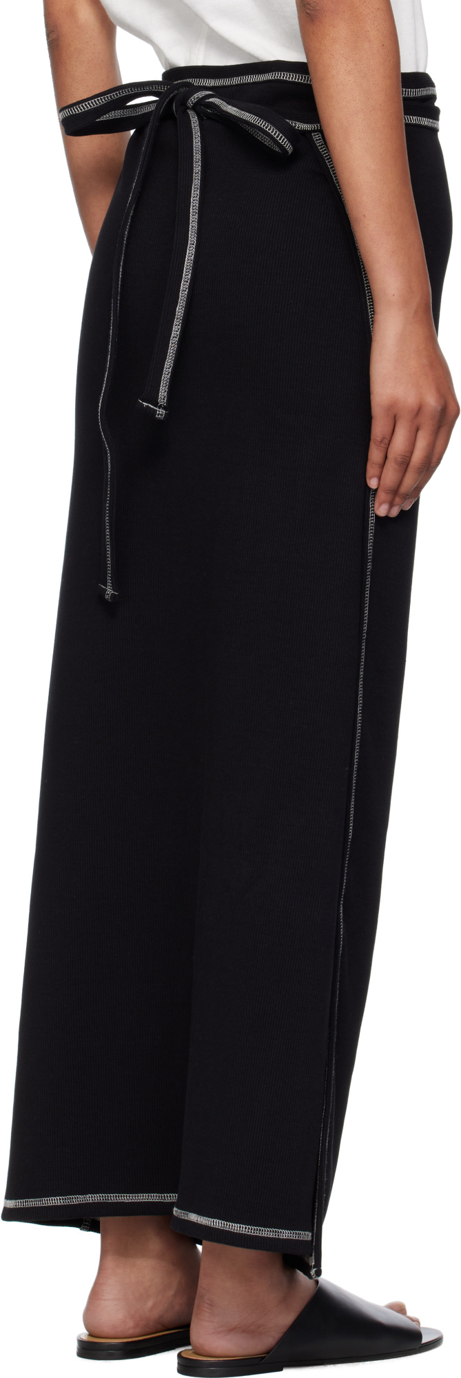 Baserange Elastic Waist Skirt In Black