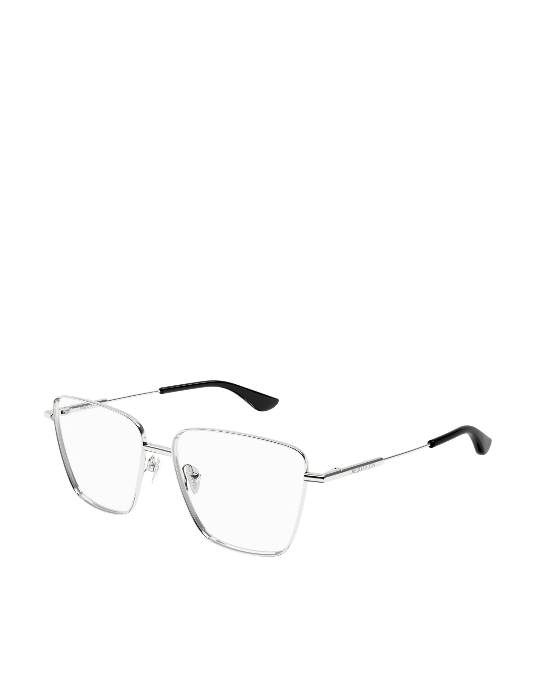 Alexander Mcqueen Eyewear Square Frame Glasses In Gray
