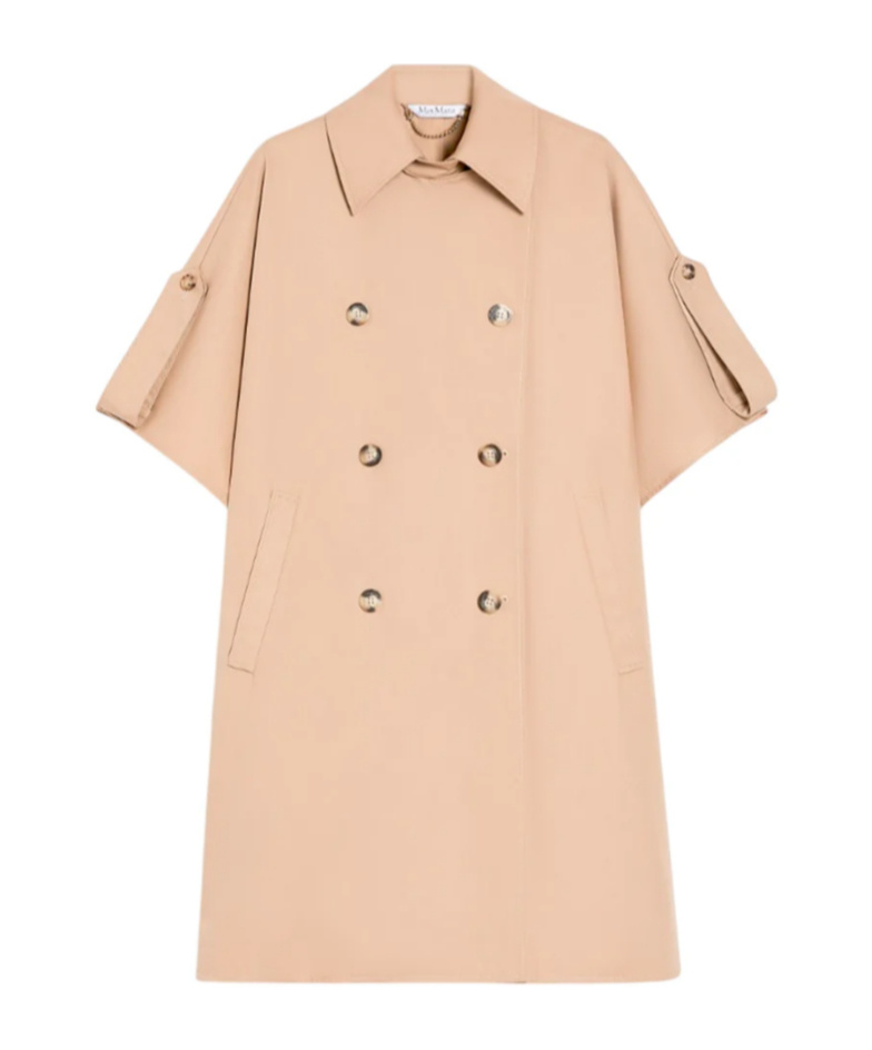 Max Mara Double-breasted Cloak In Nude
