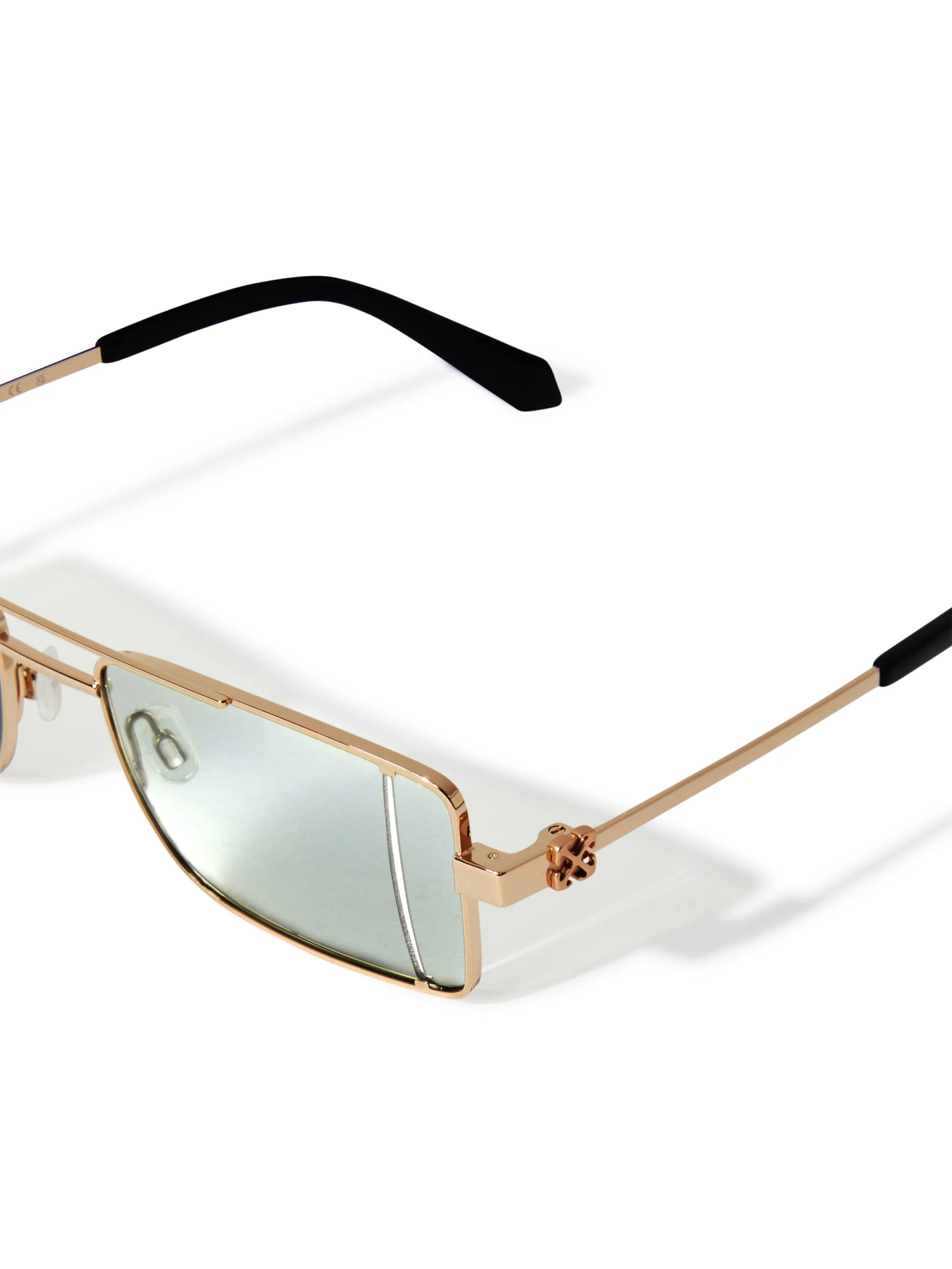 Off-white Rectangular Sunglasses In Multicolor